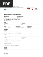 Application Form (First Call) : 1. Personal Information Identification