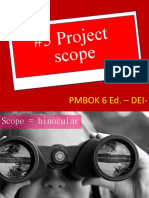 #5 Project Scope: Pmbok 6 Ed. - Dei