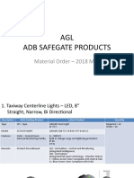 AGL Adb Safegate Products: Material Order - 2018 May