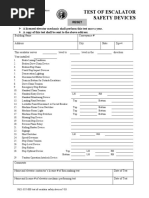Test of Escalator Safety Devices