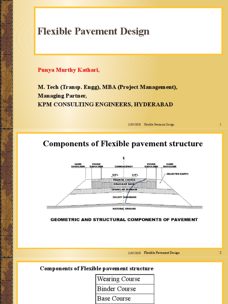 Components of Flexible Pavement Design | PDF | Road Surface | Young's ...