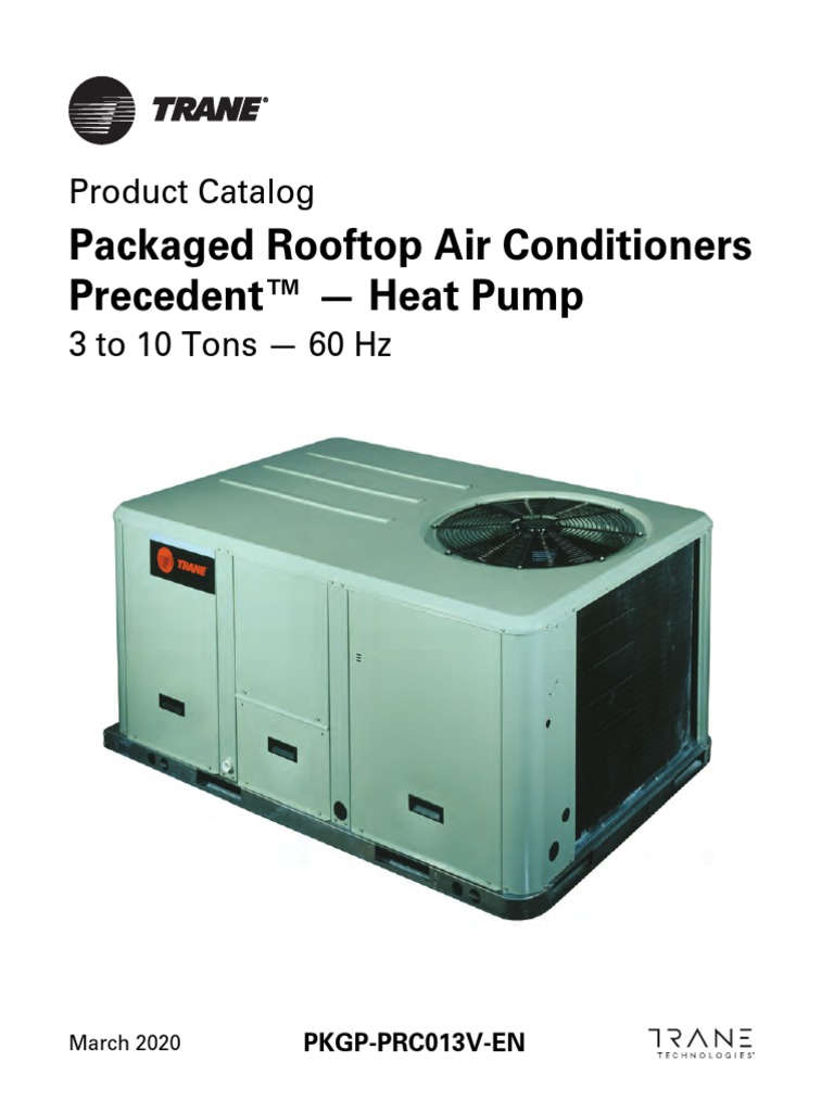 Package Unit Trane 3 To 10 Ton Heat Pump PDF PDF Air Conditioning
