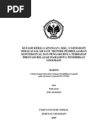 Download Kuliah Kerja Lapangan  KKL  I Geografi Sebagai Salah Satu Metode Pembelajaran Kontekstual dan Pengaruhnya Terhadap Prestasi Belajar Mahasiswa Pendidikan Geografi by adee13 SN48298218 doc pdf