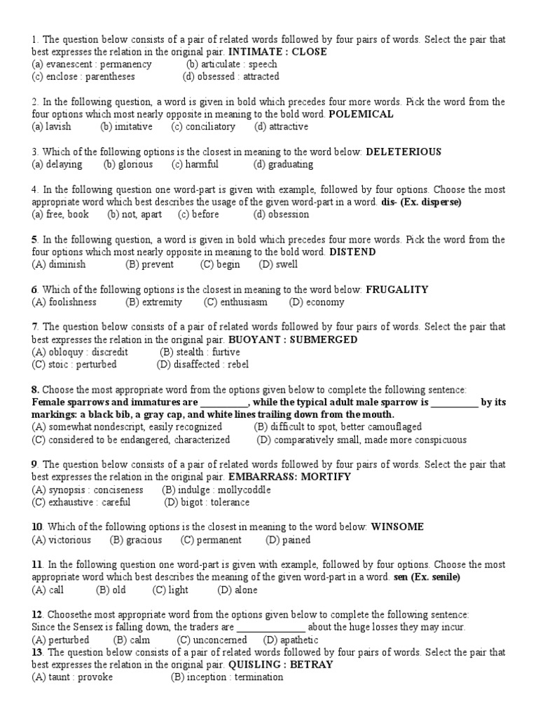 Aptitude Sheet | PDF | Honey Bee | Beehive
