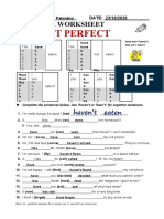 Present Perfect: Grammar Worksheet