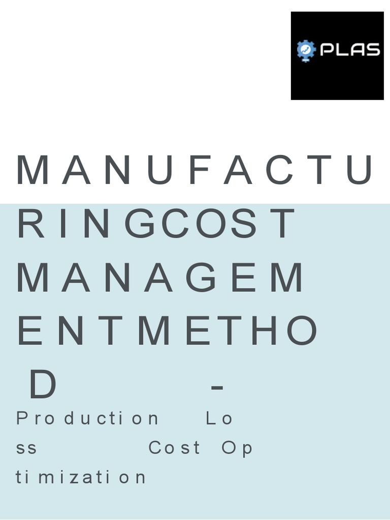 Manufacturing Cost Management | PDF