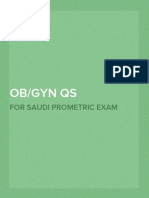 Ob/Gyn Qs For GP Saudi Prometric Exam PDF
