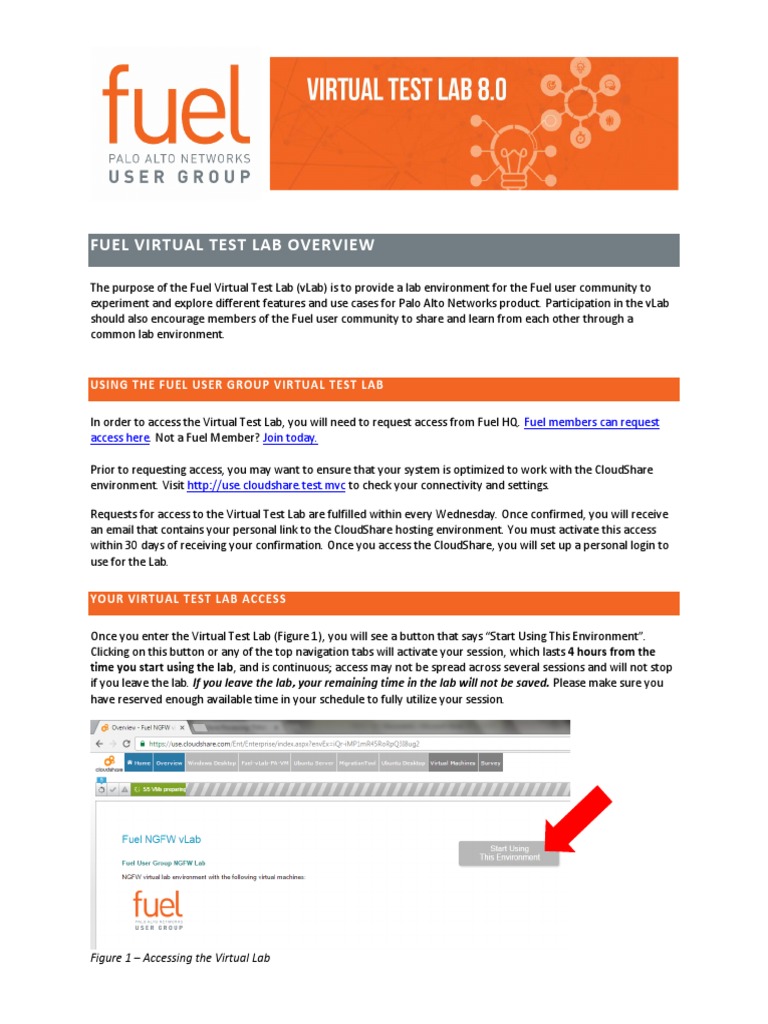Fuel Virtual Test Lab 8 Quick Start Guide PDF | PDF | Virtual Machine ...