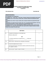 SAMPLE QUESTION PAPER (2019-2020) Political Science (028) Class Xii