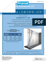 PROMATECT® 100 Steel Frame Partition System Certificate