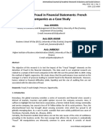 Detection of Fraud in Financial Statements: French Companies As A Case Study