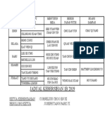 Jadual Kebersihan Kosong