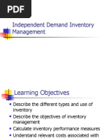 Lecture 6 Independent Demand Inventory Management