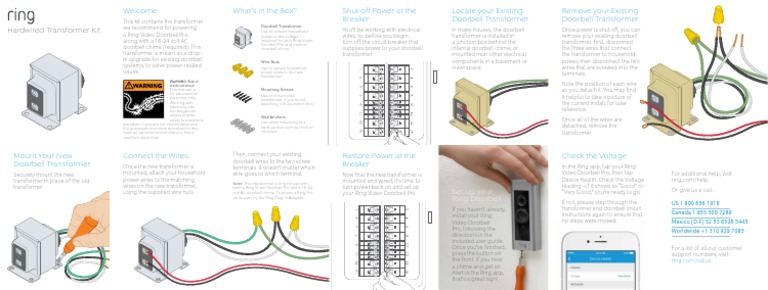 Ring Video Doorbell Pro Transformer Kit | PDF | Transformer ...