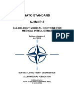 Nato Standard Ajmedp-3: Allied Joint Medical Doctrine For Medical Intelligence