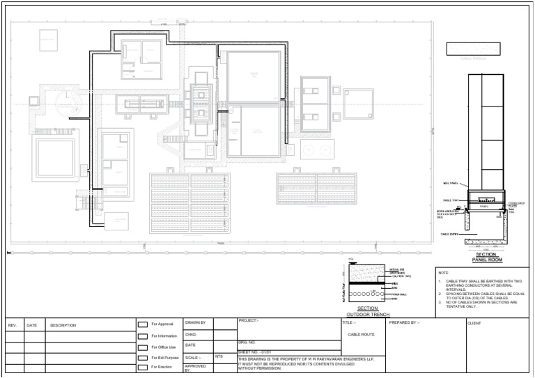 1.LAYOUT PLAN - CABLE ROUTE-Model | PDF | Sewage Treatment | Water ...
