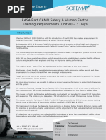 EASA Part CAMO Safety Human Factor Training Requirements Initial - 3 Days PDF