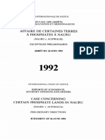 Affaire de Certaines Terres Phosphates Nauru: Recueil Des Arrêts, Avis Consultatifs Et Ordonnances