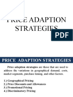 Price Adaptation Strategies in Marketing