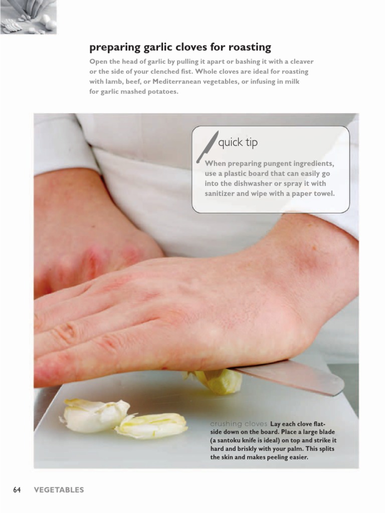 Preparing Garlic Cloves For Roasting PDF
