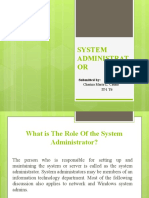 System Administrat OR: Submitted by