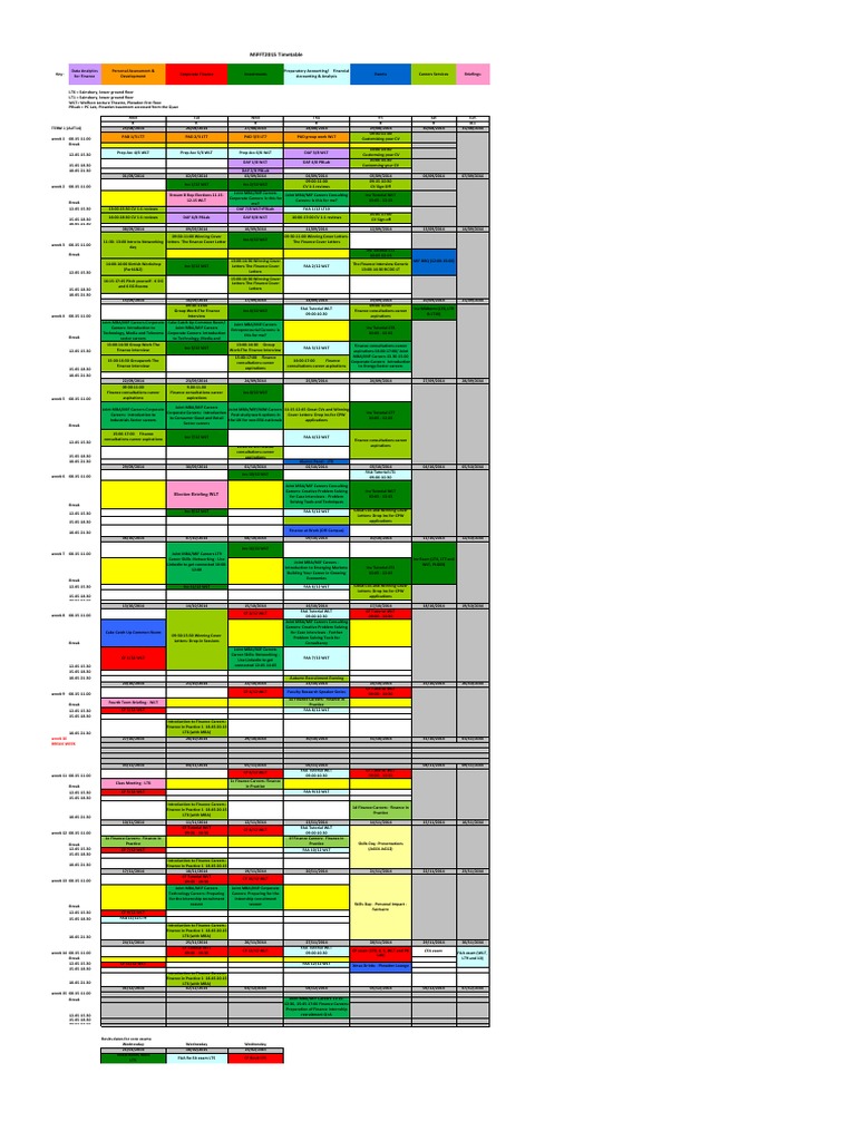 WLT Careers Events and Workshops Schedule | PDF | Business | Economies