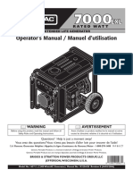 Operator's Manual / Manuel D'utilisation: Warning Avertissement