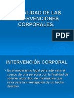 Legalidad de Las Intervenciones Corporales