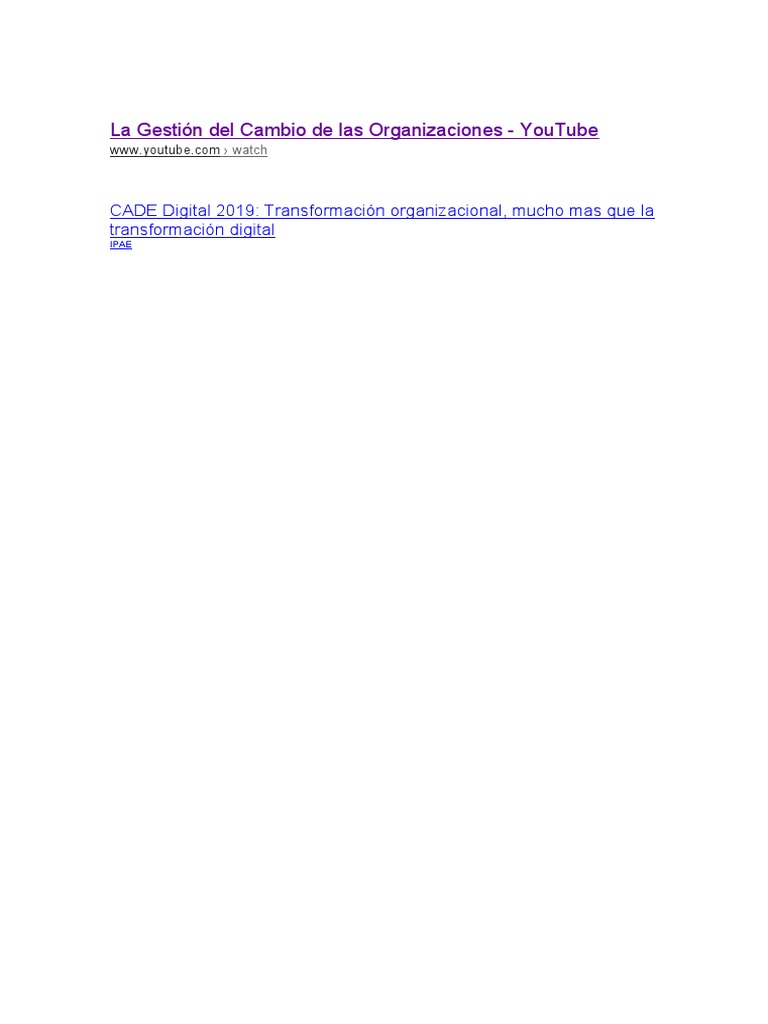 Gestión del Cambio en Organizaciones | PDF