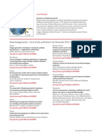 Biotechnology Journal - List of Articles Published in The December 2012 Issue