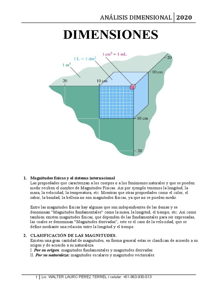 Análisis Dimensional y Magnitudes Físicas | PDF | Gases | Masa