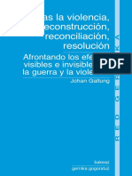 GALTUNG, J. - Tras La Violencia, 3R - Reconstrucción, Reconciliación, Resolución PDF