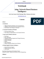 Webmindä Self-Organizing, Network-Based Business Intelligence