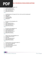 Multiple Choice: Chapter 1: Introduction To Systems Analysis and Design