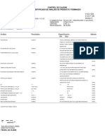 V-CC-I-024 V-CC-F-106: Control de Calidad Certificado de Analisis de Producto Terminado