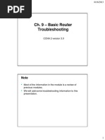 Ch. 9 - Basic Router Troubleshooting