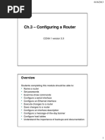 Ch.3 - Configuring A Router