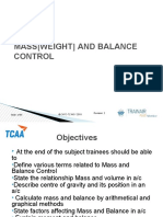 Mass and Balance Control