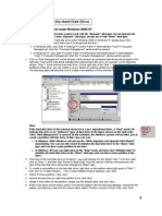 How To Partition The Hard Disk Drive: Using Disk Management Under Windows 2000/XP