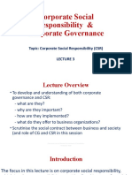 Corporate Social Responsibility & Corporate Governance