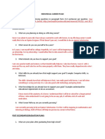 Individual Career Plan: DIRECTIONS: Answer The Following Questions in Paragraph Form (3-4 Sentences) Per Question