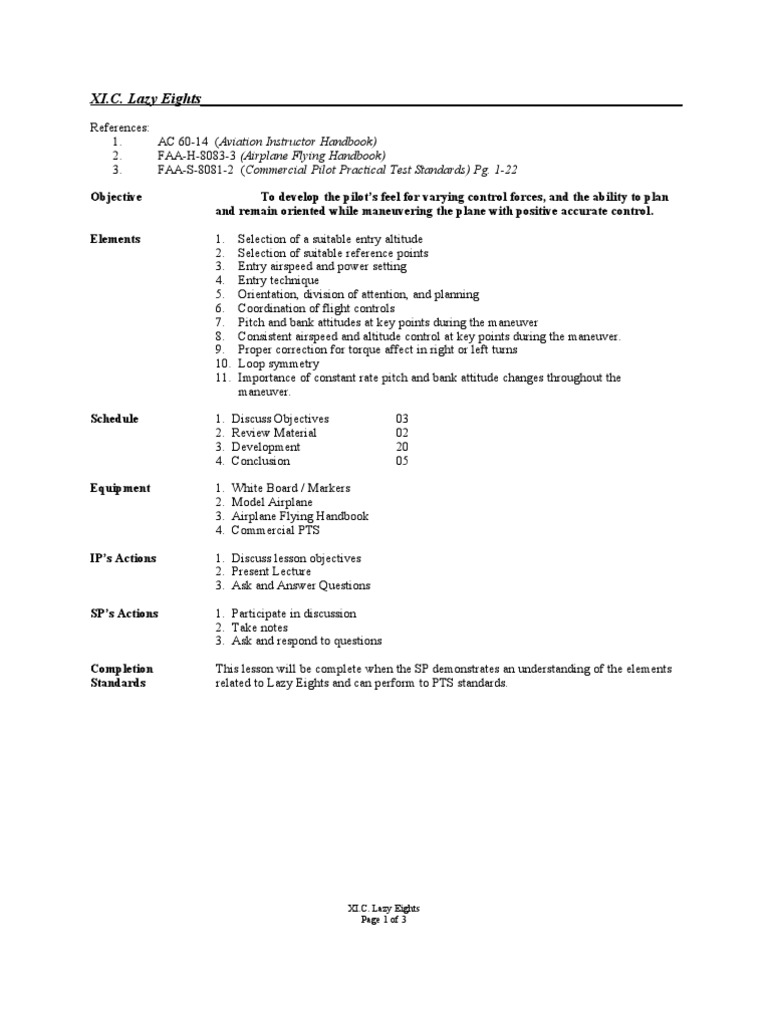 Lazy Eights | PDF | Flight Instructor | Airspeed