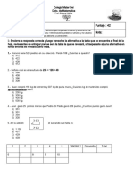 Evaluacion Sumas y Restas 4°