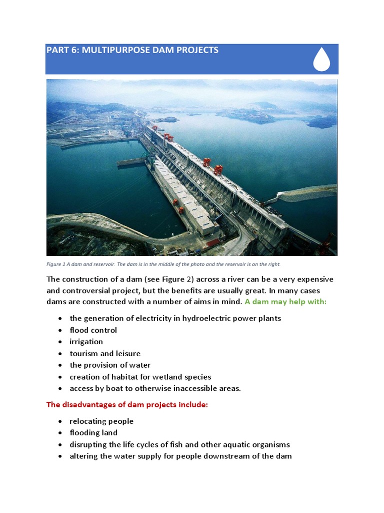 Part 6 Multipurpose Dam Projects PDF Dam Reservoir