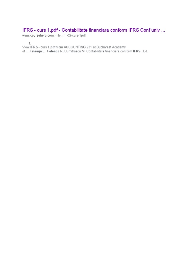 IFRS Financial Accounting Course 1 | PDF