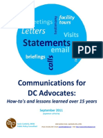 Communications For DC Advocates: How-To's and Lessons Learned Over 15 Years