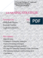 Learning Strategie: Presented By: The Superviser