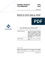 NTC5233-Metodos de Ensayo para El Analisis Fisico de Cal Viva, Cal Hidratada y Caliza