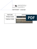 DevNursery Cheatsheet - Javascript