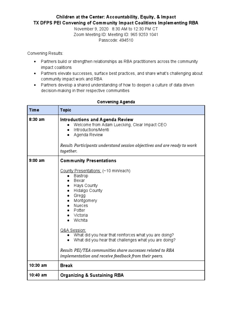 RBA Strategies for Community Impact | PDF | Psychological Concepts ...